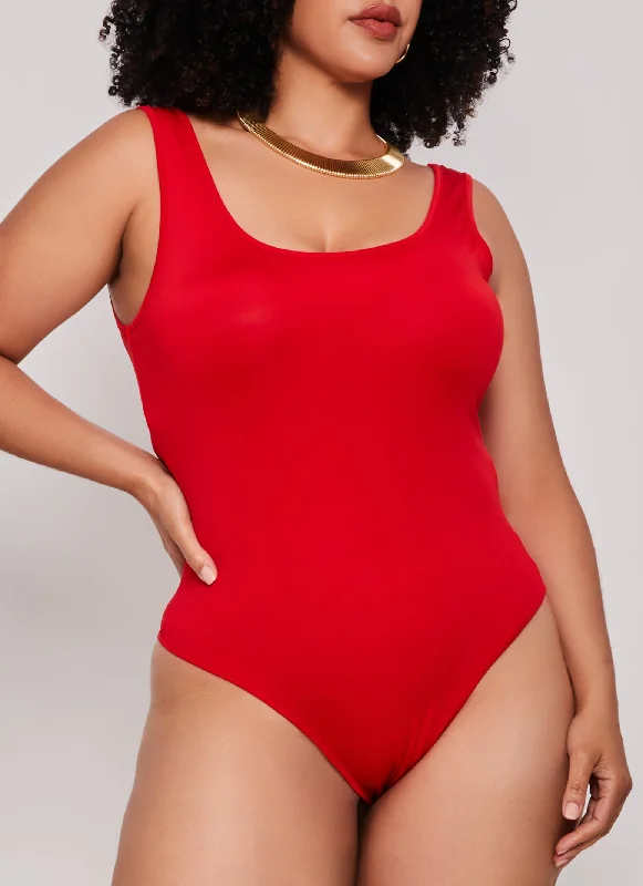 Plus Size Daisy Scoop Neck Tank Bodysuit