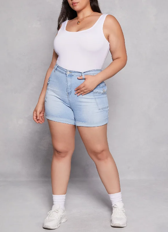 Plus Size Daisy Scoop Neck Tank Bodysuit