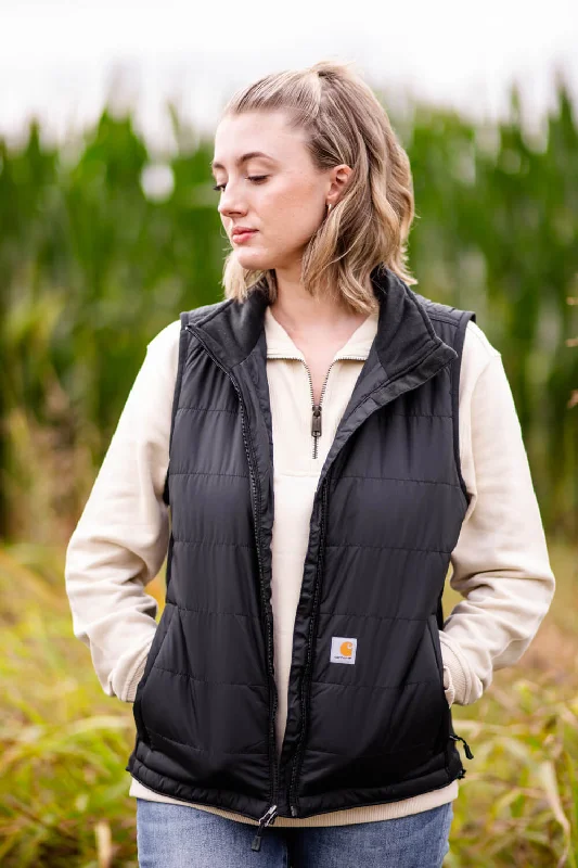 Carhartt Rain Defender Lightweight Insulated Vest for Women in Black | 105984-N04