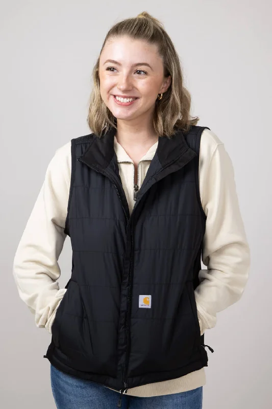 Carhartt Rain Defender Lightweight Insulated Vest for Women in Black | 105984-N04